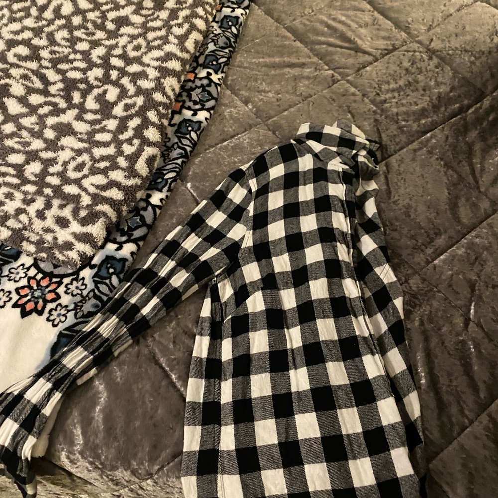 Black and white plaid flannel